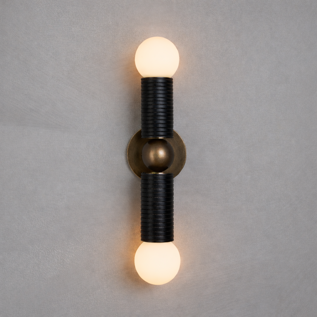 Axis wall sconce in ebonized wood — Studio Baldo