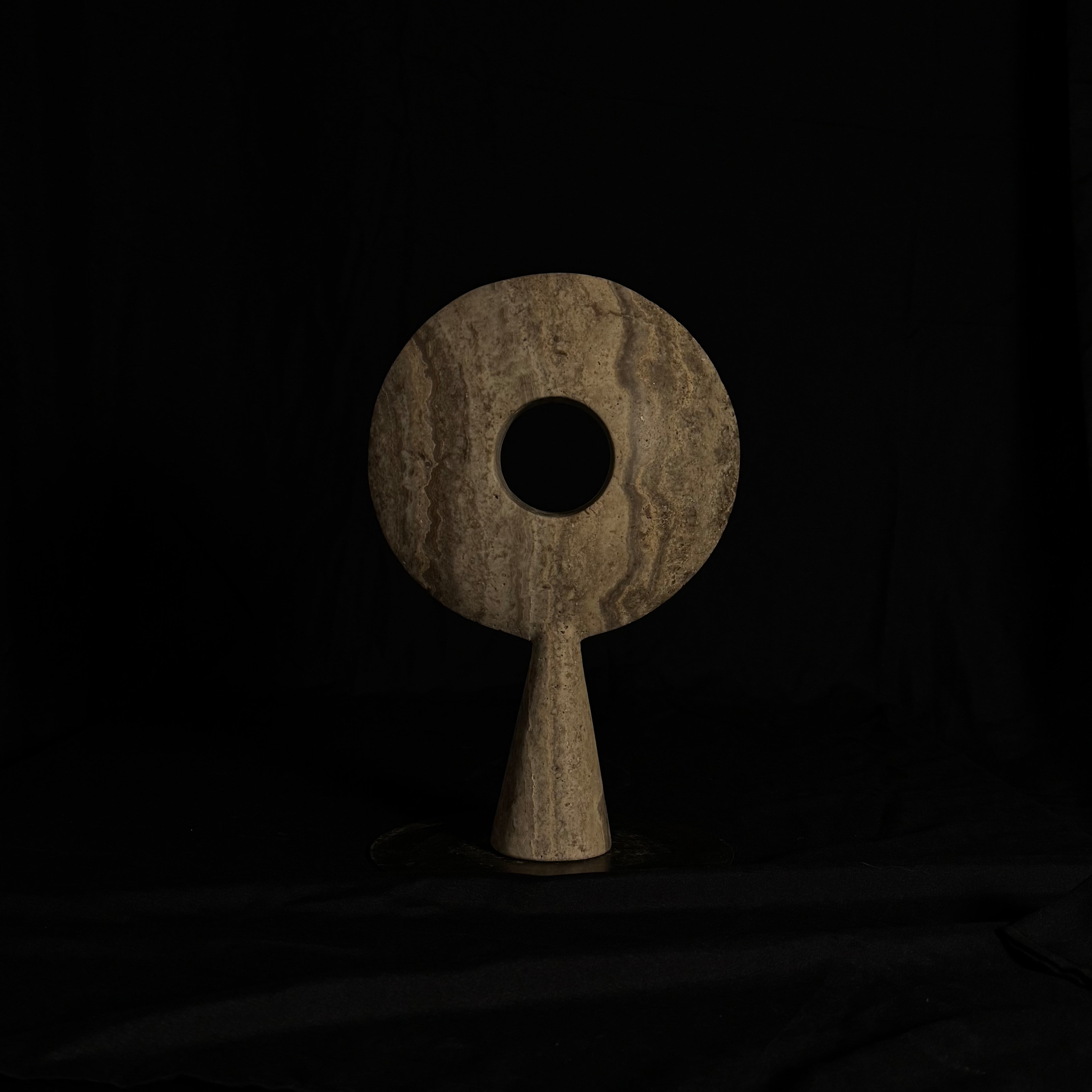 Pygg Travertine Marble Sculpture