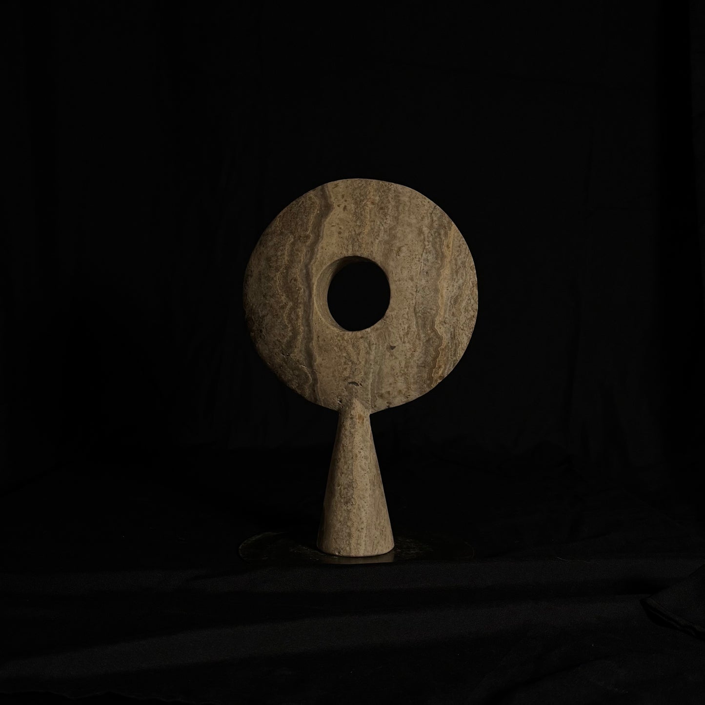 Pygg Travertine Marble Sculpture