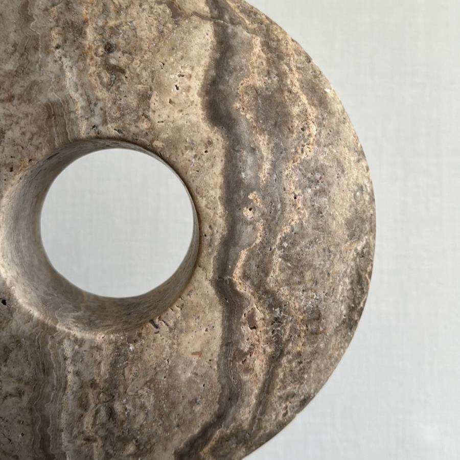 Pygg Travertine Marble Sculpture