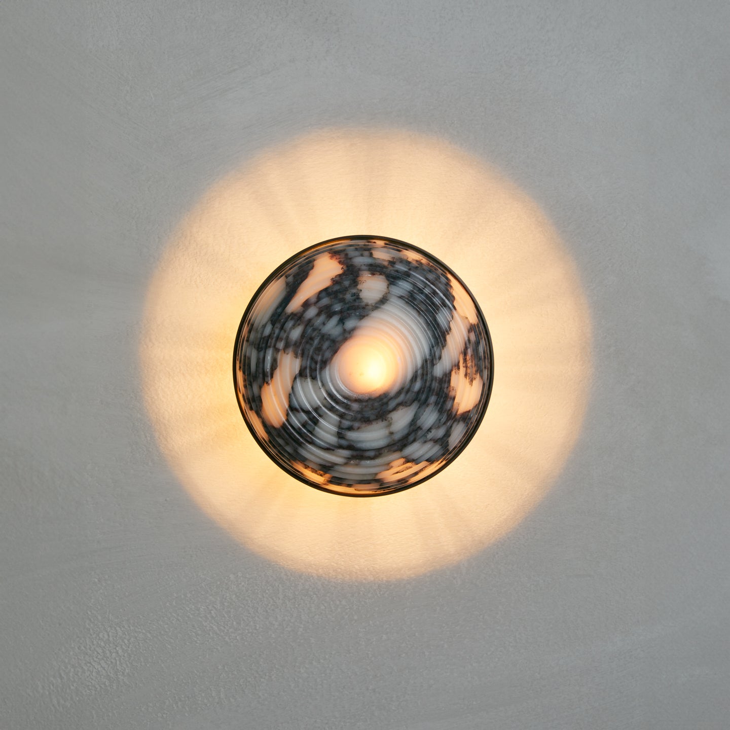 Contour Wall Sconce in Calacatta Viola and brown wax polished, Studio Baldo