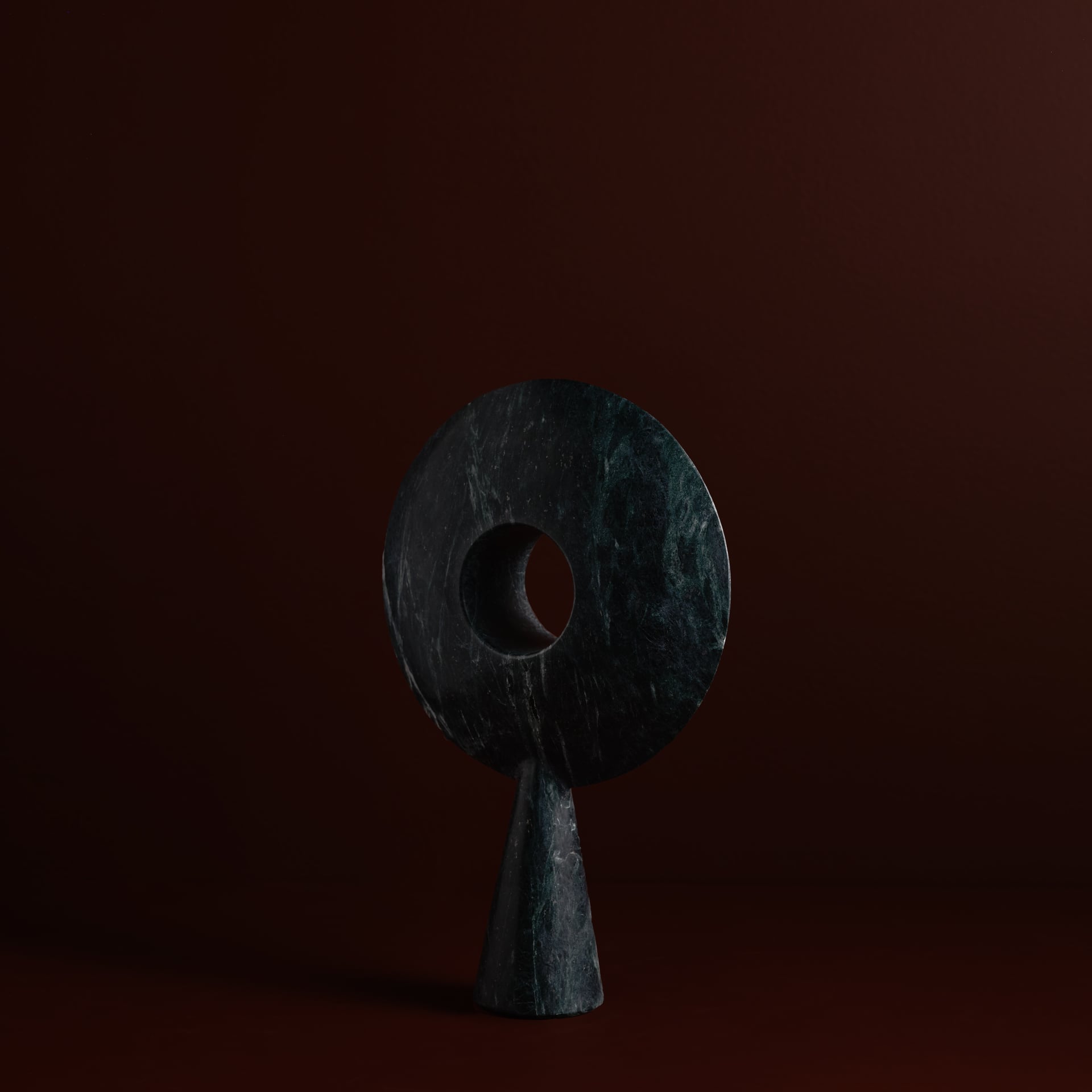 Pygg Sculpture in Portoro, angled view, Studio Baldo