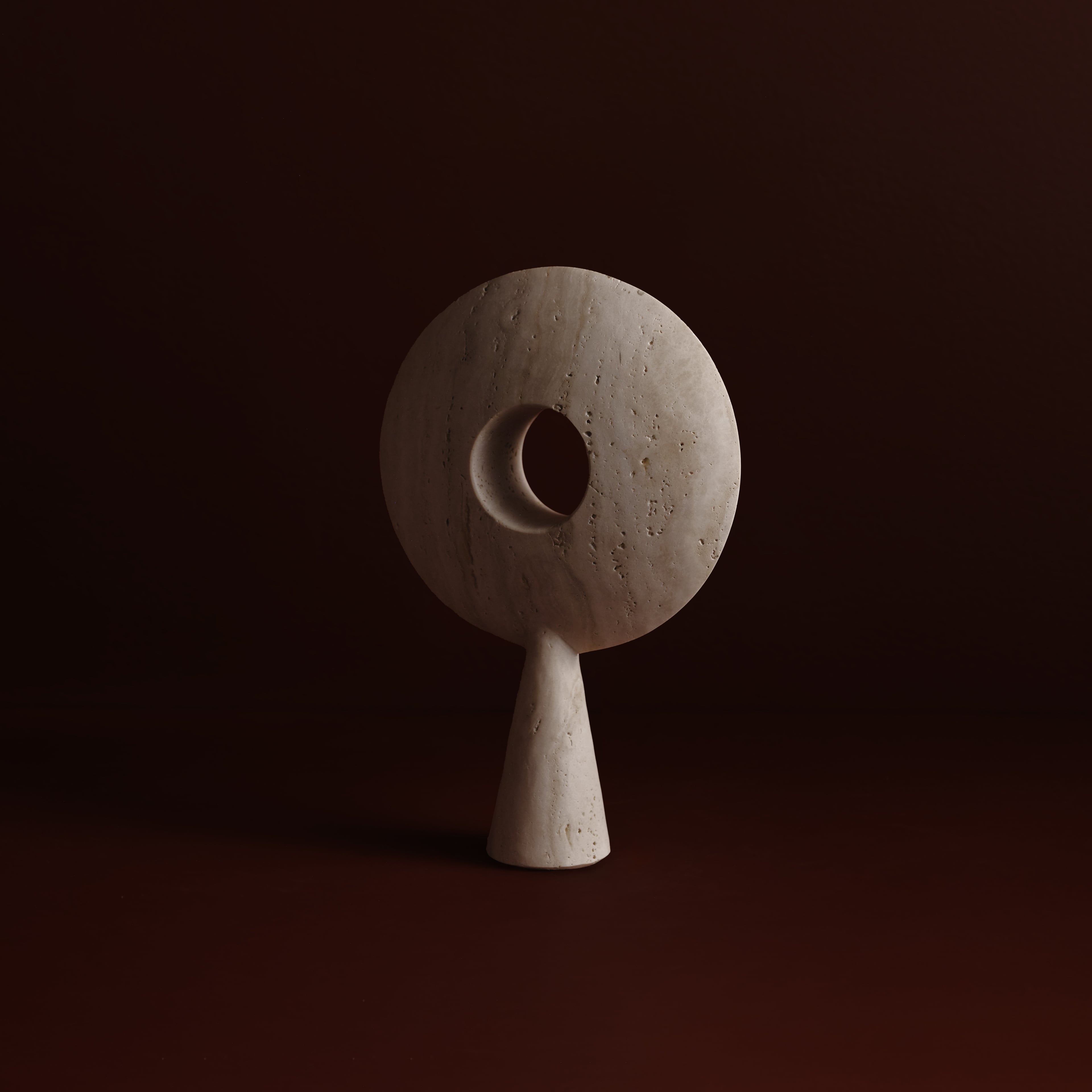 Pygg Sculpture in Travertine, Studio Baldo